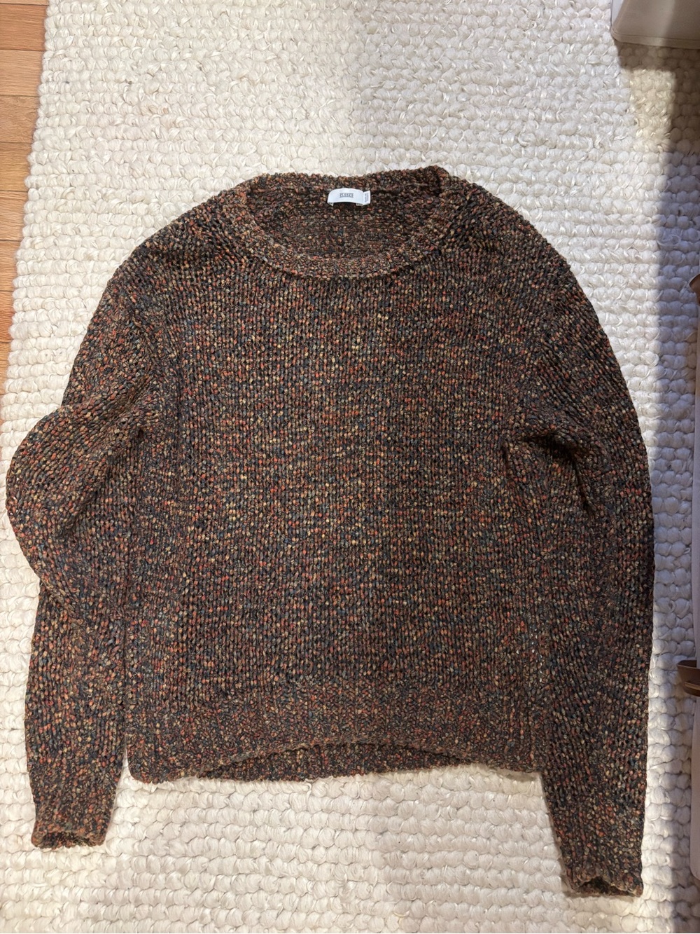 Classic Crewneck Multicolor Knit Sweater - Women